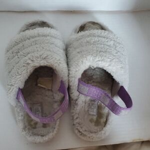Ugg Purple Gray Open-Toe Slippers House Shoes Women's Woman's 6½